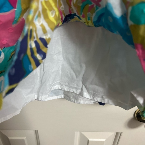 J.Crew Tie Shoulder Peplum Top Seaside Floral Print Size 6 - Picture 4 of 6